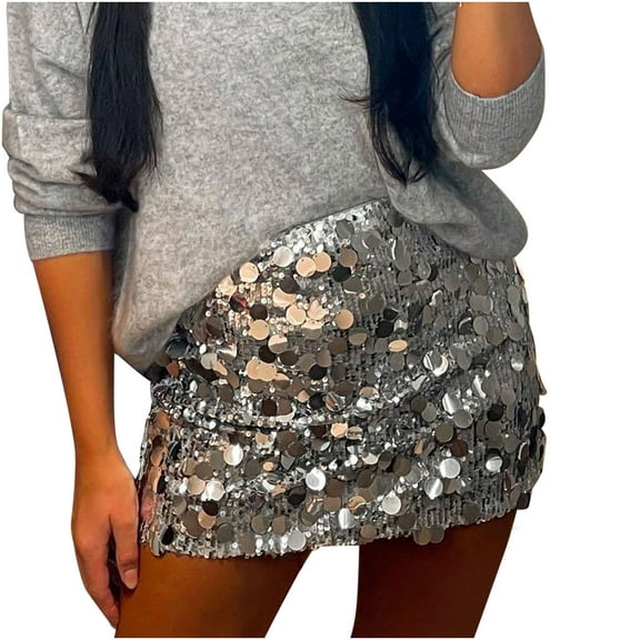 Drses‌‌ ‌‌‌‌‌‌‌‌‌‌‌‌‌‌‌‌‌‌‌‌‌‌‌‌‌Women's Sparkly Sequin Mini Skirt - Mid Waist Bodycon for Club & Night Out Parties