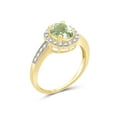thumbnail image 2 of JewelersClub 1 1/3 Carat T.G.W. Green Amethyst And 1/20 Carat White Diamond Sterling Silver Ring, 2 of 4
