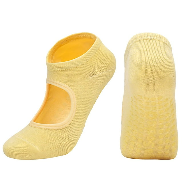 Ladies‘ Solid Color Backless Grip Socks Yoga Ankle Sports Socks Ladies‘ Anti Slip Slippers Socks Red
