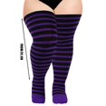 thumbnail image 3 of Halloween Christmas Striped Knitted Long Socks Women Thigh High Over the Knee Stockings Leg Warmers for Thick Thighs, 3 of 9