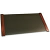Carver Desk Pad with Wood End Panels, 38 x 21, Mahogany Finish