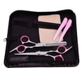 thumbnail image 2 of Pro Hairdressing Scissors Hair Cutting Thinning Comb Clips+ Case Pink, 2 of 8