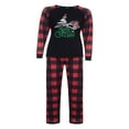 thumbnail image 2 of Ensembles de Pyjamas Assortis pour Famille Pyjamas de Noël Imprimés Arbre de Noël avec Bas à Carreaux, 2 of 6