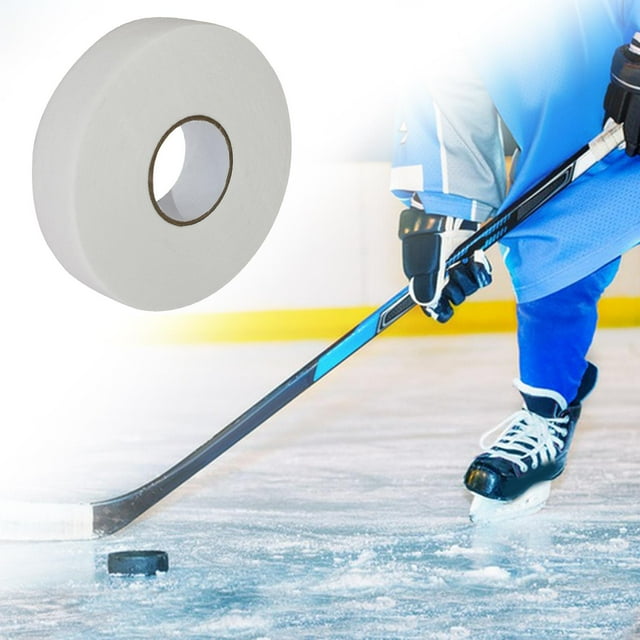 Cinta de tela para Hockey sobre hielo de 25M, envoltura antideslizante, cinta de bate de agarre cómodo, cinta de calcetín de Hockey resistente al agua Blanco DYNWAVEMX Envoltura de hockey sobre hielo