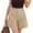 Khaki, variant on Tqcoqu Casual Elastic High Waisted Tailored Work Business Pleated Wide Leg Dressy Shorts for Women,Black,Women's S-XXL