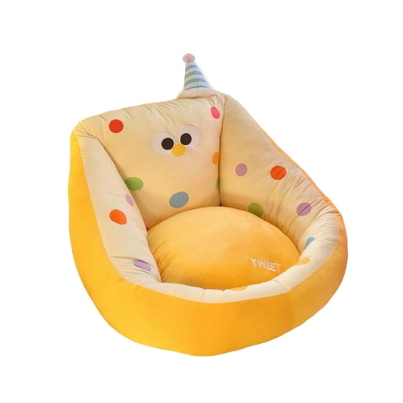 Cojín para silla cómodo y suave con dibujos animados para sala de juegos interior y habitación infantil. Amarillo