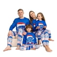 thumbnail image 2 of Christmas Pajamas Xmas Pjs Long Sleeve Blue Letter Printed Couples Family Matching Set Mother Kids Daughter Mommy Daddy 2023, 2 of 4