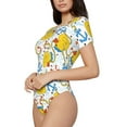 thumbnail image 2 of Gaeub Ducks And Anchors Women'S Short Sleeve One Piece Swimsuit Sexy High-Waisted Bodysuit For Swimming, Beach, Sports - Xx-Large, 2 of 9