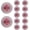 Red, variant on 12 Pcs LED Coasters Multicolor, Light Up Coasters with 3 Modes for Drinks, Ultra-Thin Cup Sticker LED Bottle Lights Flashing Lights for Party Bar Wedding Champagne (Purple)