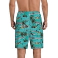 thumbnail image 3 of Kdxio Hawaii Palms Print Mens Sleep Shorts Bottoms Soft Comfy Pajama Wear Pants with Drawstring Pockets, 3 of 7