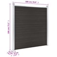 thumbnail image 4 of vidaXL Fence Panel WPC 180x186 cm Black, 4 of 5