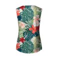 thumbnail image 5 of Fiudx Ofertas Flash Artículos En Oferta Camisetas Sin Mangas de Encaje con Estampado para Mujer, Camisetas Sin Mangas con Empalme de Cuello Redondo, Camiseta Ligera y Cómoda Delgada, 5 of 5