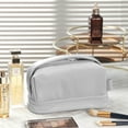 thumbnail image 4 of Hukapapa Bolsa de cosméticos avanzada Bolsa de cosméticos portátil de Gran Capacidad Bolsa de Almacenamiento de Lavado de Alto Valor Gris, 4 of 5