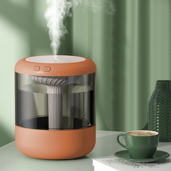 Oggfader Humidifiers for Home USB Humidifier With Colorful Large Capacity 1.2L Quiet Cool Mist Humidifier For Bedroom And Office Plants Easy To Clean Orange