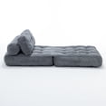 thumbnail image 5 of Folding Sofa Bed, Convertible Sleeper Chair with Pillow Foldable Mattress with Back Support, Portable Fold Out Chair Bed Comfy Floor Sofa Lounge for Living Room Bedroom, Single (Gray), 5 of 11