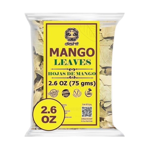 Akshit Dried Mango Leaves, Hojas De Mango , 100% Natural Leaf Tea,  Detox Tea, Caffeine- Free, Non-GMO. 2.6 oz