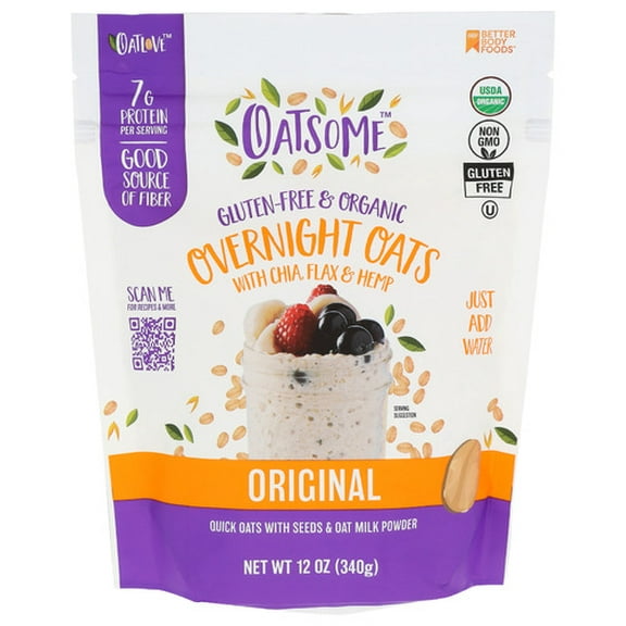(Pack Of 6) Oatsome Oats Overnight Original 12 Oz