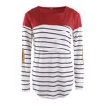 thumbnail image 2 of Hauts d'Allaitement de Maternité pour Femmes à Manches Longues, T-Shirt d'Allaitement Rayé, 2 of 9