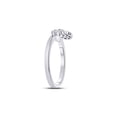 thumbnail image 3 of Diamond Princess 14kt White Gold Womens Round Diamond Wrap Ring Guard Enhancer 1/4 Cttw, 3 of 4