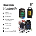 thumbnail image 2 of Bocina Portátil de 8" con Bluetooth y Micrófono Link Bits  SA8025T, 2 of 2