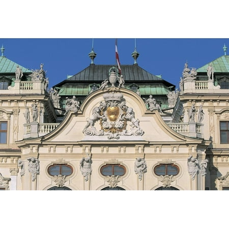High Section View of a Palace, Belvedere Palace, Historic Centre of Vienna, Vienna, Austria Print Wall