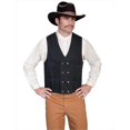 thumbnail image 1 of Scully RW150-BLK-S Rangewear 100 Percent Cotton Mens Double Breasted Canvas Vest - Black- Small, 1 of 2