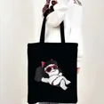 thumbnail image 1 of Bolsa de compras Mafalda Kawaii, bolso de mano de gran capacidad, informal, de hombro, Anime, Manga, chica, Harajuku, flor, 1 of 3
