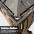 thumbnail image 4 of Outdoor Hardtop Gazebo 12'x12' Permanent Pavilion for Patio Backyard | Aluminum | Tan Brown, 4 of 6