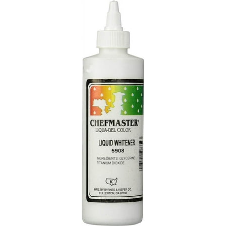 Chefmaster Liquid Whitener Food Color, White, 16 Ounce