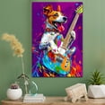 thumbnail image 2 of Russell Terrier Dog Canvas Electric Guitar Canvas Size 8x12 – Funny Russell Terrier Dog Canvas Wall Decor, Funny Dog Wall Art for Electric Guitar Room, 2 of 5