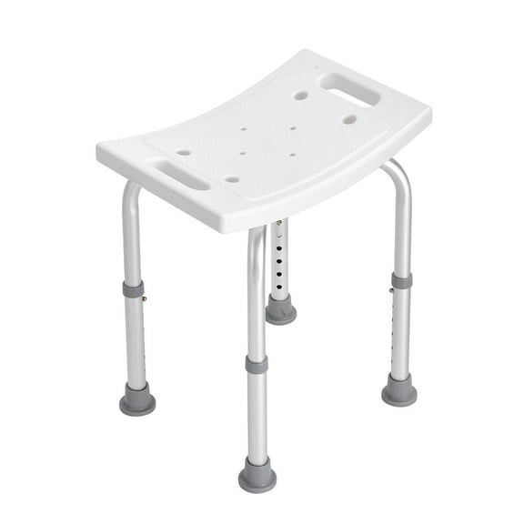 Adjustable Shower Stool with Handles, Non-Slip Bath Seat for Elderly & Disabled, Height-Adjustable Bathtub Bench, Supports 350 lbs.