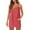 Watermelon Red, variant on 2025 Plus Size Women Summer Sleeveless Mini Dress V Neck Spaghetti Strap Sundress Athletic Short Dress with Pockets