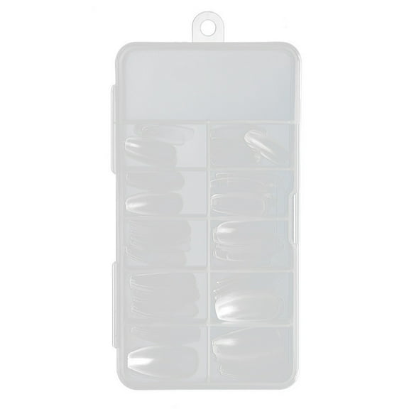 Full Coffin Shape Nails Set - 100Pcs Long Tips for Acrylic DIY Art Gel Applications 100PCS