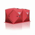 thumbnail image 7 of JoanKaren Pop Up Ice Fishing Tent,4-6 Person Insulated Mobile Ice Enclosure Shelter,Portable Hub-Style&Windproof and Warm,11.7 ft x 5.9 ft x 6.6 ft,Red, 7 of 7