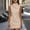 Beige, variant on Womens Sleeveless Cowl Neck Bodycon Mini Dress, Stretchy Solid Color Beige Sheath Dress,Size 2XL