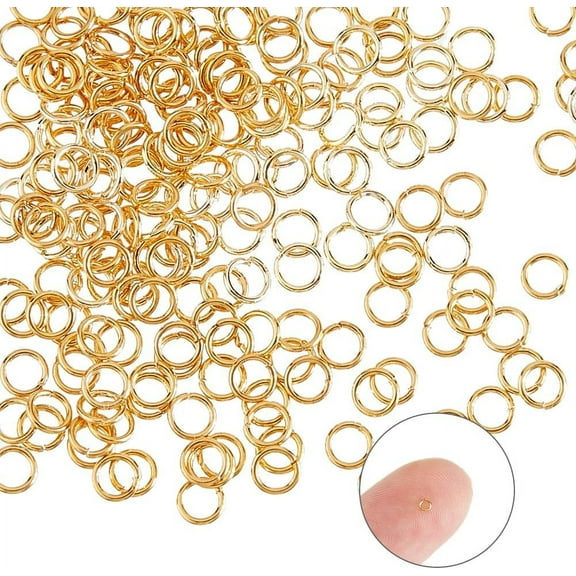 200Pcs Open Jump Rings 2mm 18k Gold Plated Jump Rings Jewelry Jump Rings Connector Split Rings for Jewelry Necklace Bracelets Earrings Choker Charm Loops Making DIY Crafts