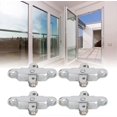 thumbnail image 2 of 4 Pieces Wheel Roller Pulley with Steel Slot Sliding Door Window Double Roller Pulley 16mm 4 Pieces Wheel Roller, 2 of 3
