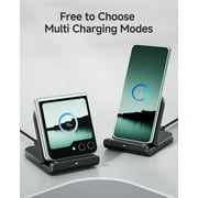 SwanScout Wireless Charger for Samsung Z Flip 7 FE/Z Flip7, SwanScout 501S, Fast Wireless Charging Stand for Samsung Galaxy Z Flip 7/6/5/4/3/2/1, Foldable and Portable Wireless Charger (No Adapter)
