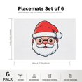 thumbnail image 4 of Merry Christmas Placemats, Cartoon Style Stylish Santa Claus Cute Fade-Resistant Welcome Doormat, Heat-Resistant Durable Washable Christmas Front Porch Decor, for Office Home, 4 of 5