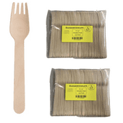 Eleganceinlife 200 pc Wooden Fork chemical Free Compostable Biodegradable