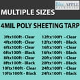 thumbnail image 7 of 4Mil Clear LDPE Plastic Sheeting Tarp - (24ft x 100ft) - Recyclable and Waterproof Cover, 7 of 7