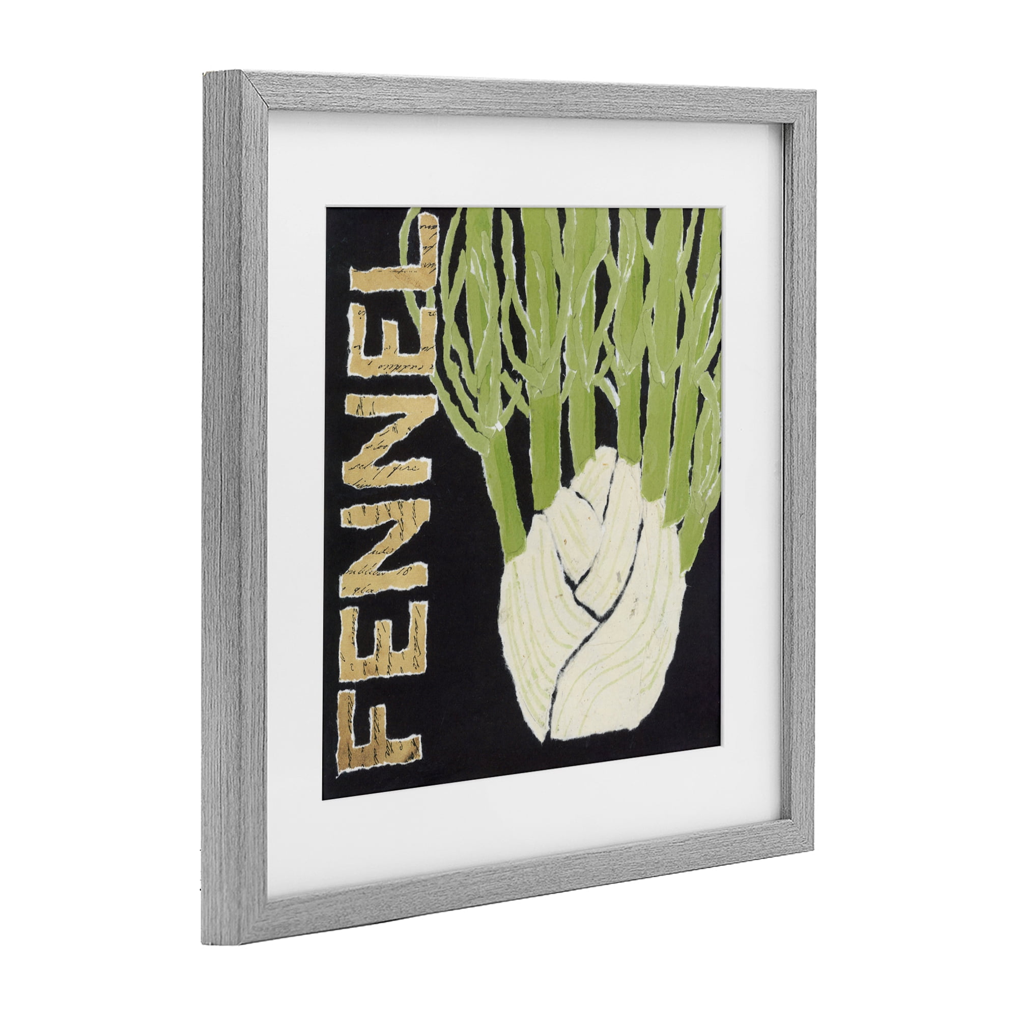 Stupell Industries Fennel Root Vegetable Gray Framed Print Under Glass, design by Nancy Overton