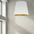thumbnail image 4 of Dainolite  1LT Oversized Drum Pendant X-Large, WH Shade-Color:White/Gold, 4 of 4