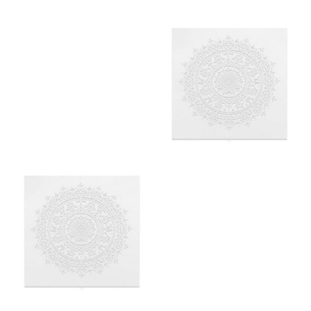Riwesomey Decoración del hogar de resina con impresiones de póster A3-pósteres reutilizables y lavables impresiones plantillas de pintura 3-50*50cm 2piezas