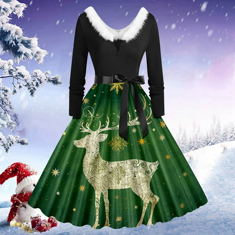 Festive Long Sleeve Dress With Elegant Asymmetric Hemline For Holiday Party Evening Wear Festive Long Sleeve Dress With Elegant Asymmetric Hemline For Holiday Party Evening Wear