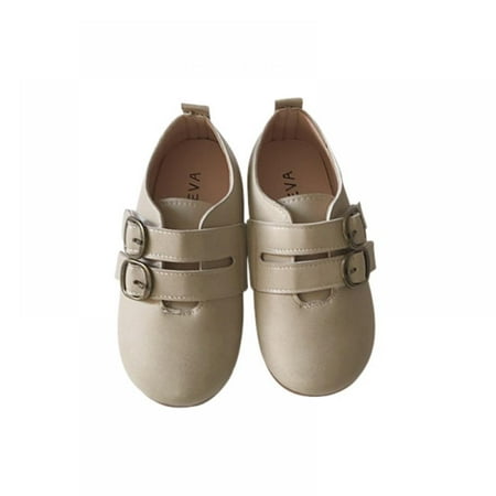 

RETAP Boy s And Girls Fashion Bean-bean Shoes Retro British Shoes Soft Leather Spring