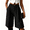 Black, variant on Asgosdo Women Bermuda Shorts Button High Waisted Wide Leg Formal Business Office Short with Pockets