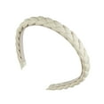 thumbnail image 4 of Tayshia by Scunci Comfort No-Squeeze Satin Braided Headband, Cream, 4 of 7