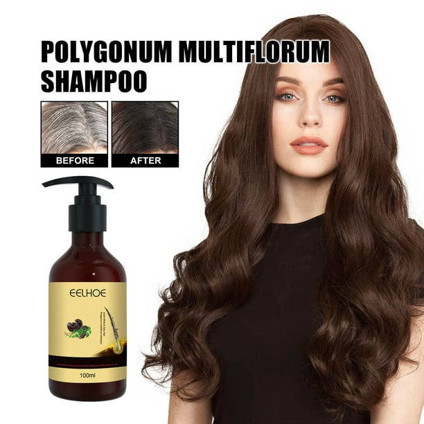Natural Hair Darkening Shampoo and Conditioner,Organic Hair Shampoo Bar,Volumizing & Moisturizing,Black Hair Shampoo Women Men Grey Hair-100ML -