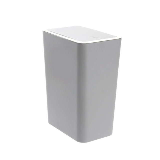 Maytalsory 1/2/3 Rectangular Trash Can - Neat Look Simple And Classic Less Space Bathroom Hide Garbage Bag Kitchen Grey S 1 Pc